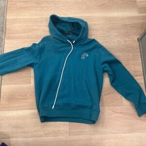 Louis Vuitton Teal Hoodie with White Accents